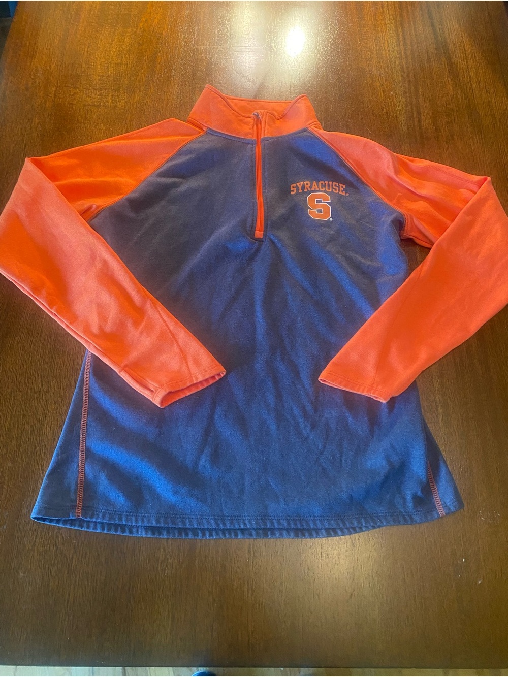 Syracuse Orange Youth L 12/14 Pro Edge Knights Apparel 1/4 Zip Fleece Pullover